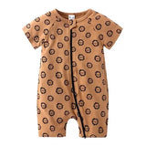 Grenouillère Bébé Été à Manches Courtes Avec Motifs Lion