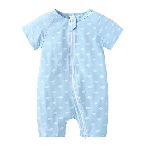 Grenouillère Pyjama Bleu Ciel Nuage Bébé