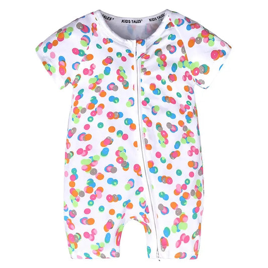 Pyjama Bébé Été Avec Points Ronds Colorés