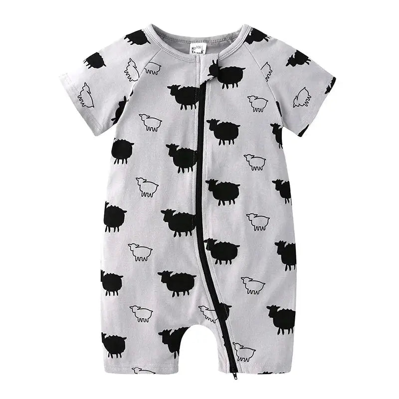 Pyjama Mouton Bébé En Velours à Manches Courtes