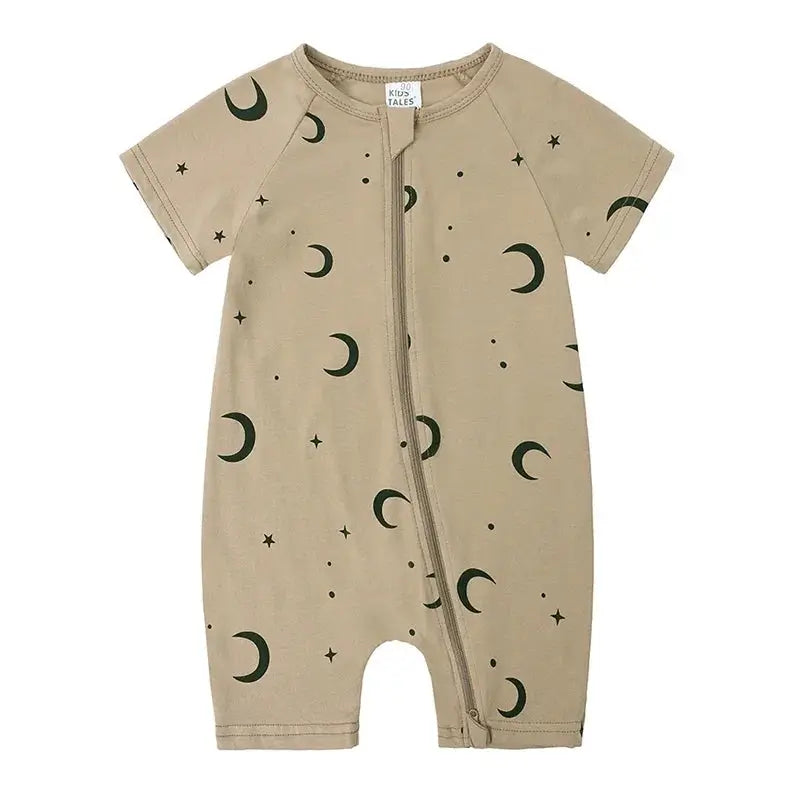 Grenouillère Sans Pieds Pour Bébé à Motifs Lunes