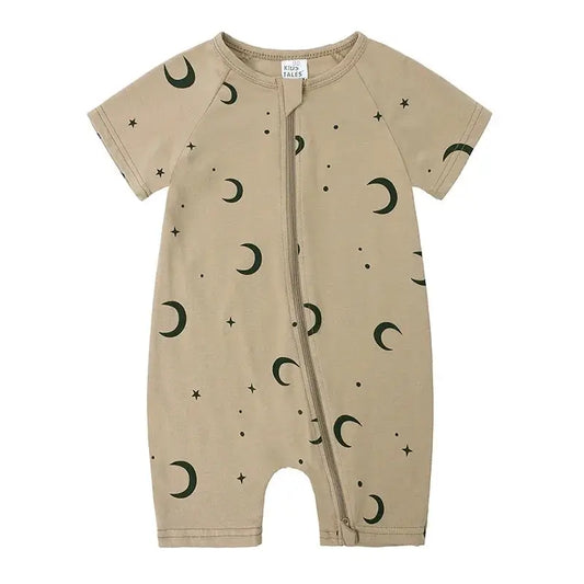 Grenouillère Sans Pieds Pour Bébé à Motifs Lunes